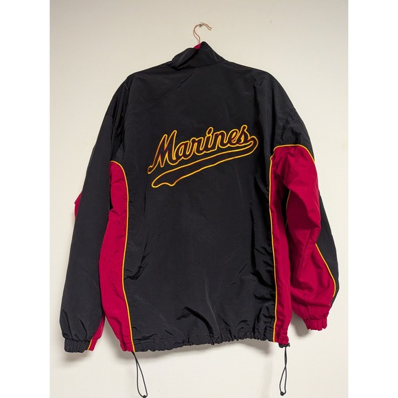 Gear For Sports US Marines Windbreaker Jacket Mens Medium Black Red Full Zip Vtg - Picture 5 of 10